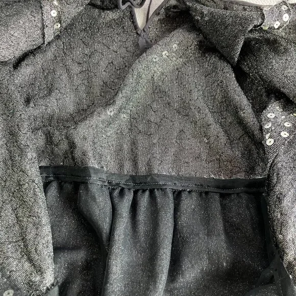 1970s Silver Sequined Modest Long Sleeve Maxi Dress - Picture 9 of 15